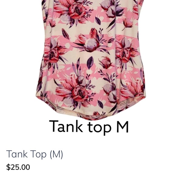 NWT Lularoe Pink lavender and off white Tank topsoft and comfy - Picture 3 of 3